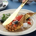thumbnail image 5 of BadPiggies 4PCS Stainless Steel Upscale Dinnerware Flatware Cutlery Fork Spoon Teaspoon Set, 5 of 6