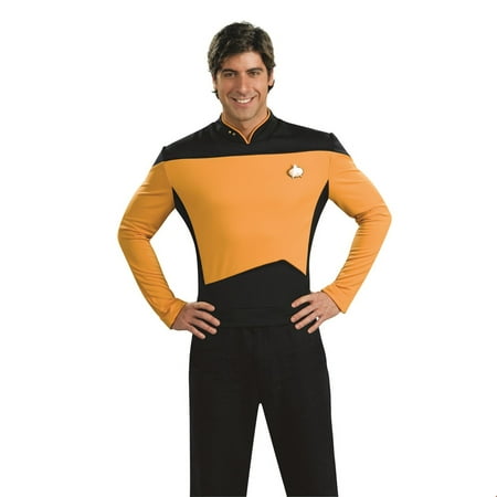 Star Trek Mens Next Generation Deluxe Gold Shirt Adult Halloween Costume