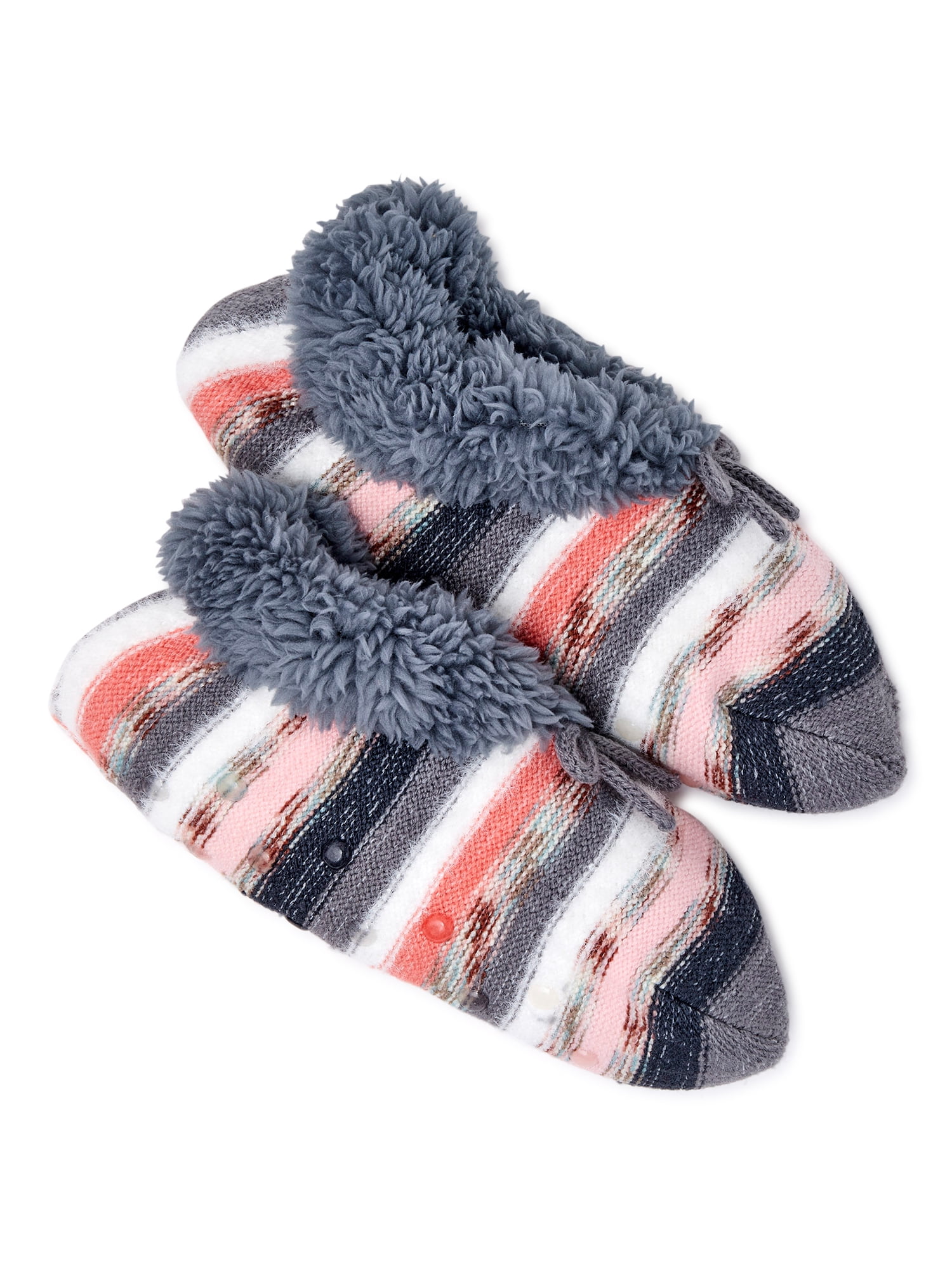 Joyspun Women's Knit Slipper Socks, 1Pack, Size 410