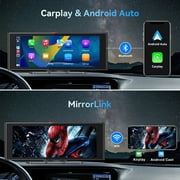 MHCABSR 7” Touchscreen Wireless Apple Carplay/Android Auto Screen with 4K Dash Cam & 1080p Backup Camera