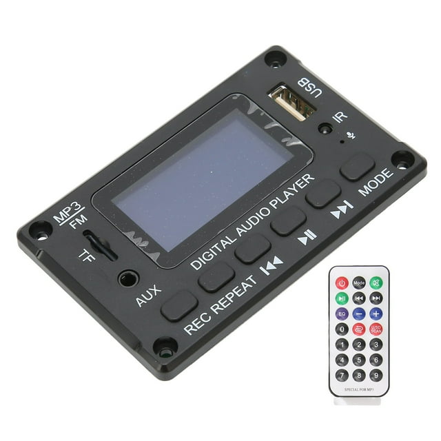 Placa decodificadora Bluetooth con pantalla LCD, placa decodificadora MP3 multifuncional para coche