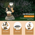 thumbnail image 5 of Solar Powered Garden Lantern, Cute Animal Pond Light Dog Solar Statue Warm White Lawn Solar Light LED Decorative Cute Rabbit Figure Ornament with Led Lantern Decorations (Cat), 5 of 8