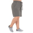 thumbnail image 4 of Athletic Works Women's Plus Size 9" French Terry Drawstring Lounge Shorts, Size 1X-5X, 4 of 7