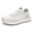 White, variant on Men'S Chunky Platform Sneakers - with Lace-Up Closure, Beige/Black/White Colorway - Lightweight Cushioned Sol Thick Platform Shoes for Everyday, Gym, Formal Events - Breathable Upper & Non-Slip Rubb