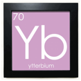 thumbnail image 1 of Chestry Elements Period Table Lanthanide Ytterbium Yb Black Square Frame Picture Wall Tabletop, 1 of 3