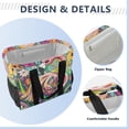 thumbnail image 4 of YAZAOO Mesh Beach Bags Totes Foldable Multiple Pockets Creatively Flamingo in A Garden Of Colors Printed, 4 of 8