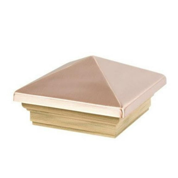 220 4 x 4 in. Copper & Wood Pyramid Post Cap