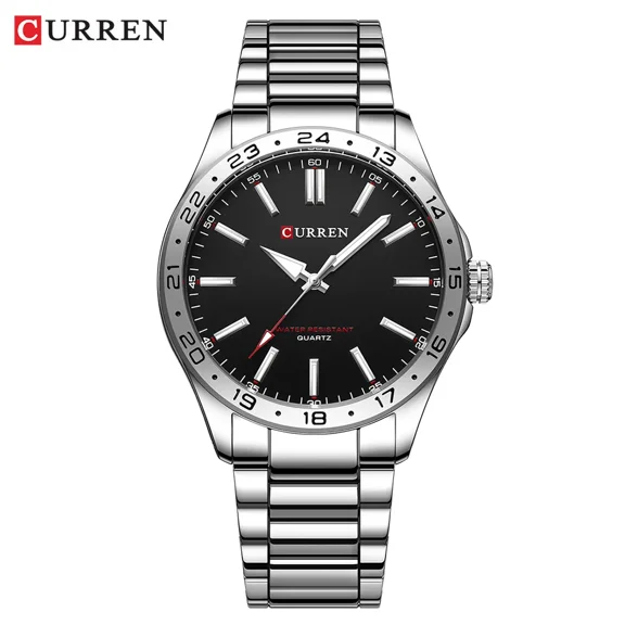 CURREN Male Fashion Simple Business Stainless Steel Quartz Watches