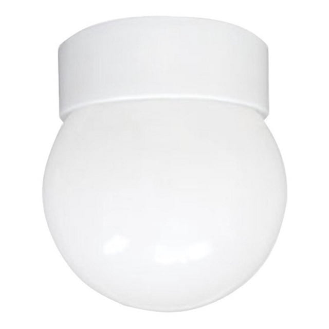 Lámpara Plafón Biselada Blanco 15cm Vidrio Opalino Maxxi