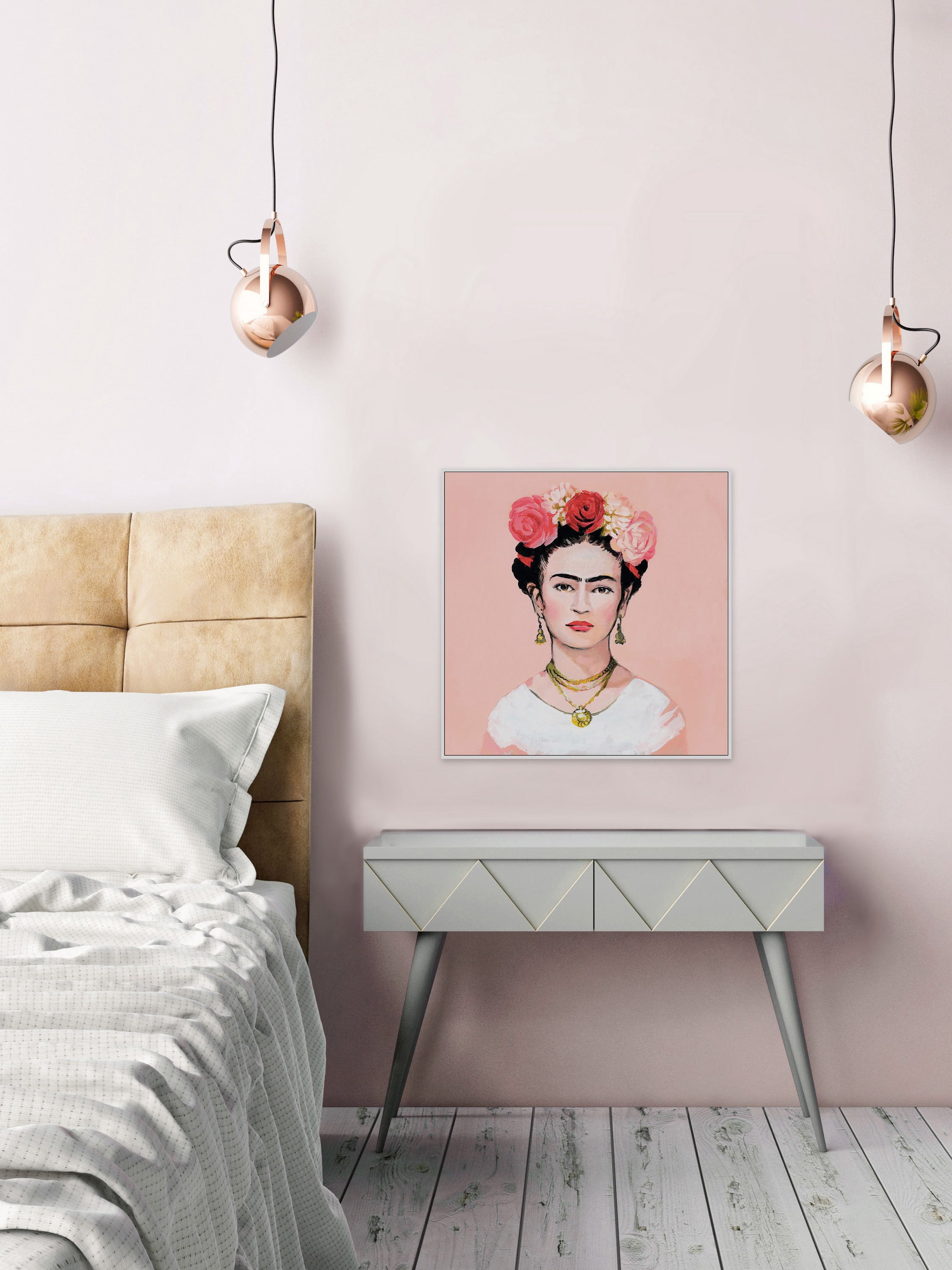 Eyebrows Floater Framed Painting Print on Canvas