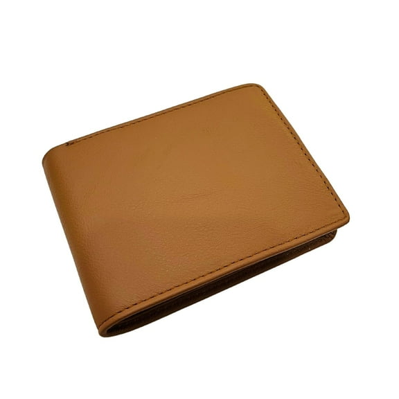 Genuine Leather Wallet | Men's Bi-Fold Wallet | Cash Holder | Handcrafted Minimalist wallet | RFID Wallet | Slim Leather Wallet | Tan Color
