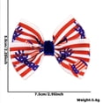 thumbnail image 3 of Independence Day Bow Hair Clip Accessory Holiday Party Red White Blue Star Striped Flag Hair Accessory Side Clip, 3 of 6