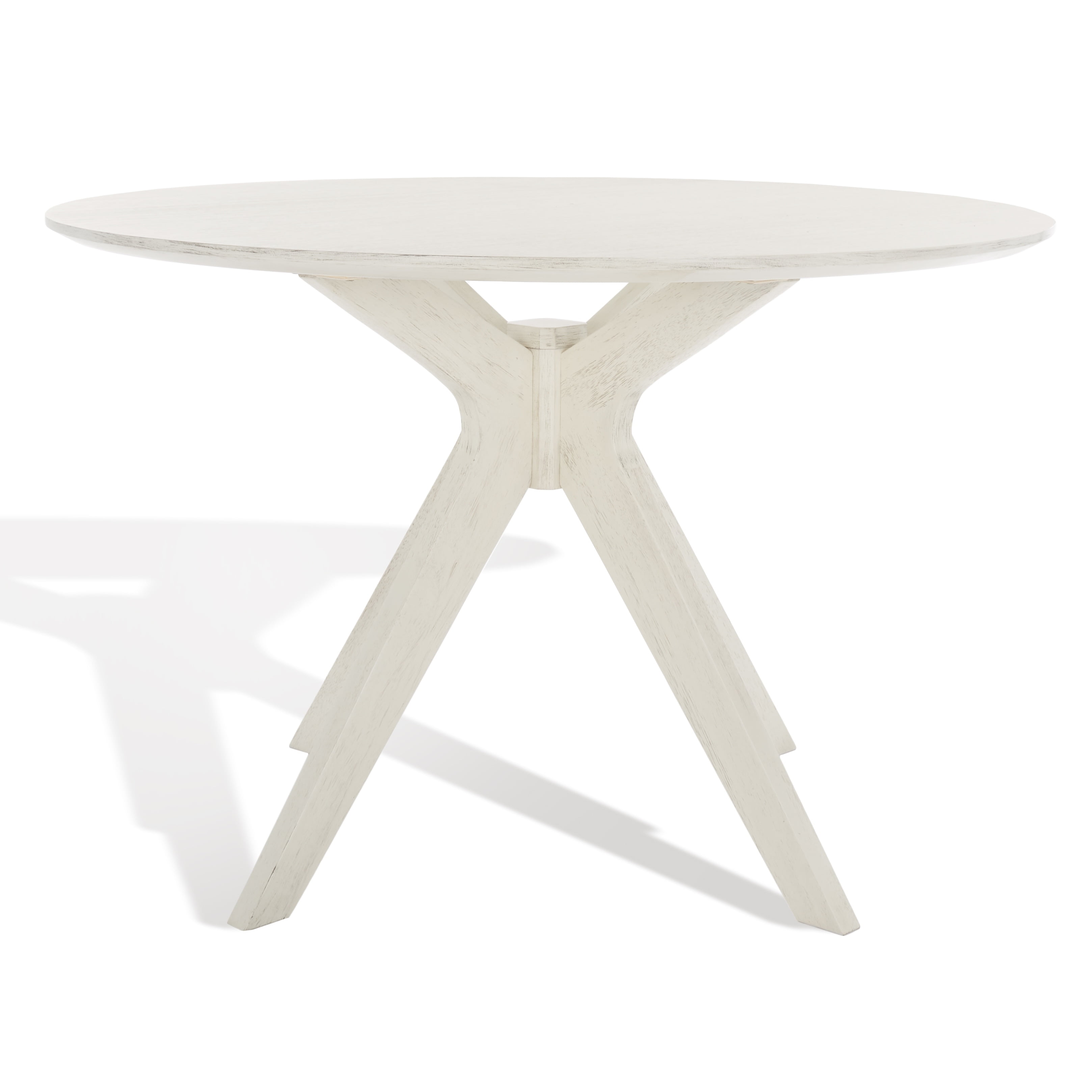 SAFAVIEH Couture Carolee 46" Round Dining Table, White Wash