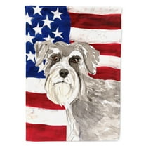 Patriotic USA Schnauzer 1 House Flag