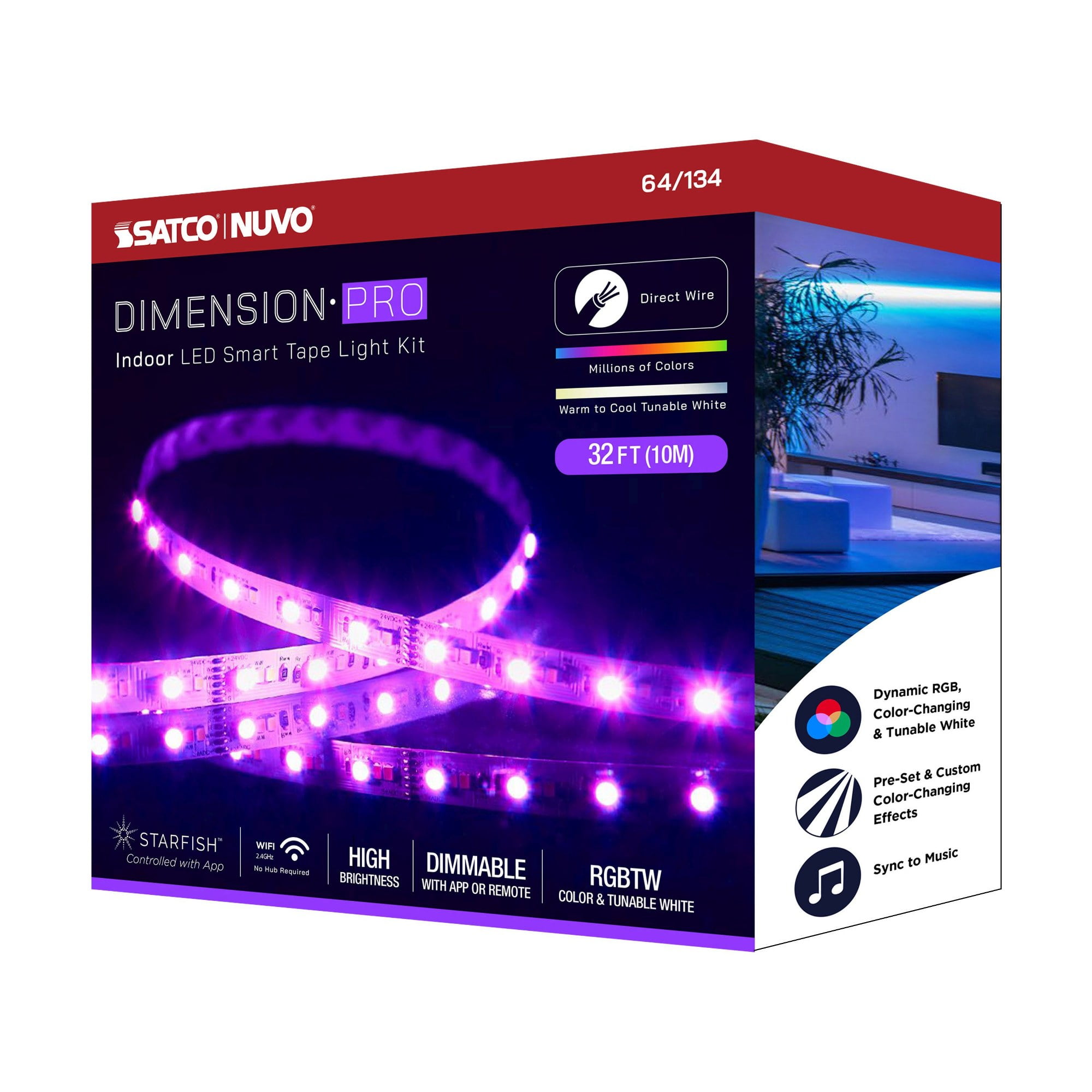 Nuvo Lighting - Dimension Pro - 30W LED Tape Light with J-Box Connection In