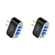 thumbnail image 3 of Adaptador de Carga Sidaley 3 Puertos USB 110V Negro 2Conjunto, 3 of 6