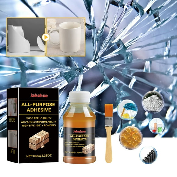 LSLJS Adhésif de Réparation Polyvalent Bois Cuir Verre Colle Séchage Rapide Colle de Durcissement Naturelle Agent de Liaison Soudage 100g, Universal Power Adhesive