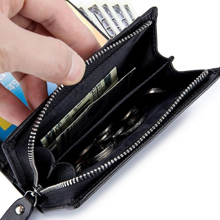 Genuine Leather Wallet Bifold Wallet Flip Wallet Mens Wallets Card