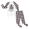 thumbnail image 7 of Quealent Girls Christmas Pajamas Holiday Pjs for Kids Santa Long Sleeve Sleepwear Gray for Size 8-9 Years, 7 of 7