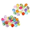 480 Mixed Acrylic Trasparent Plastic Round Faceted Spacer, Loose Beads, 6mm Craft Grade