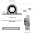 thumbnail image 2 of 4 Pieces Pillow Block Bearings Pillow Block Bearings Ball Bearings Zinc Alloy Bearings Pillow Block Bearings Ball Bearings with Solid Cast Iron Base (, 2 of 4