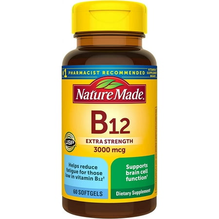 Nature Made B-12 Vitamin 3000 mcg Liquid Softgels 60 ea