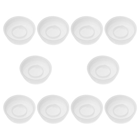 Soimiss 10Pcs White Drum Bung Caps for Chemical Industry and Household Use