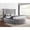 Gray + Fabric + Velvet + Glam + Traditional 818, variant on Glam 1pc Queen Size Bed Round Storage Black Velvet Like Acrylic Button-Tufted Wingback Design Bedroom Furniture