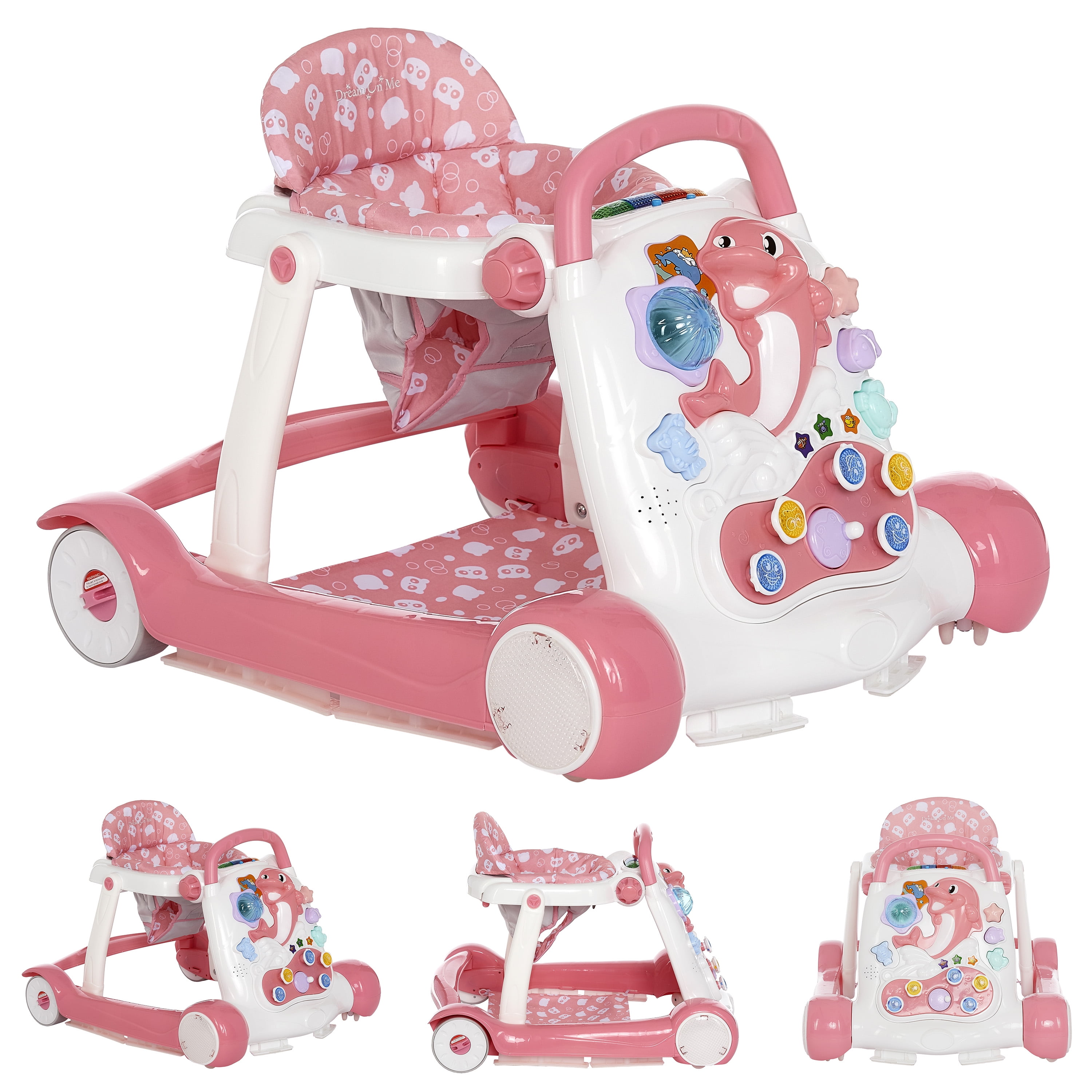 Dream on Me Splash Walker and Activity Center in Pink Cherry