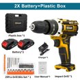 thumbnail image 1 of Gisam Cordless Impact Drill Electric Screwdriver Rechargeable Handheld Hammer Drill Power Tool 25 3 Torque Driver Li-ion Battery, 1 of 7
