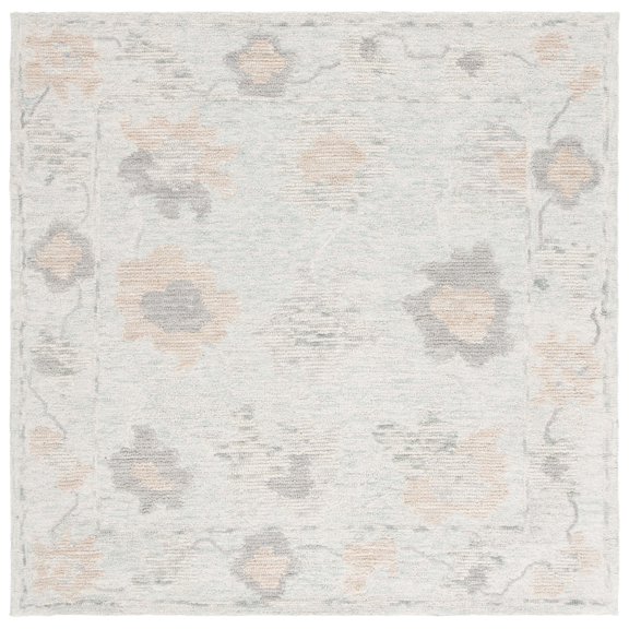 SAFAVIEH Abstract Lysette Floral Area Rug, Beige/Grey, 6' x 6' Square