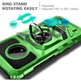 thumbnail image 5 of Nagebee Case for Nokia C200 with Tempered Glass Screen Protector (Full Coverage), Full-Body Protective Armor [Military-Grade], Magnetic Car Mount Ring Holder Heavy-Duty (Green), 5 of 6
