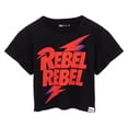 thumbnail image 1 of David Bowie - Crop Top Rebel Rebel para Mujer (Negro, Rojo), 1 of 2