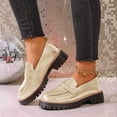 thumbnail image 2 of YLYL Women's Penny Loafers Chunky Heel Lug Sole Slip on Fashion Casual Driving Office Moccasins Shoes, 2 of 9