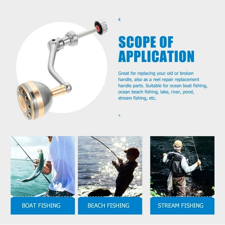 Toyvian Fishing Reel Handle Universal Fishing Reel Handle Aluminum Alloy Fishing Reel Replacement Handle