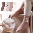 thumbnail image 3 of 5 Pairs Kids Girls Cotton Crew Socks Lace Ruffles Dress Socks Polka Dots Print Ankle Socks for Infant/Toddler/Little/Big Girls 1-12 Years, 3 of 9