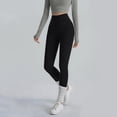 thumbnail image 5 of QIUOMBBP Womens No Front Seam Leggings High Waist Butt Lifting Yoga Legging Tummy Control Sport Running Pant Black M, 5 of 6