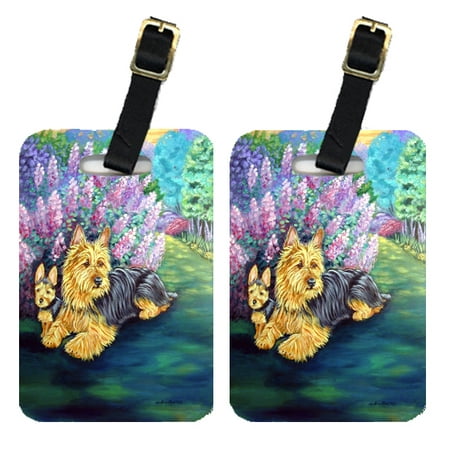 Pair of 2 Australian Terrier Luggage Tags
