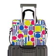 thumbnail image 2 of FORMRS 16" Laptop Bag Carrying Sleeve Case with Handle Travel Shoulder Briefcase, Red Retro Shapes, 2 of 8