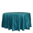 thumbnail image 3 of BalsaCircle 120" Teal Accordion Crinkle Taffeta Round Tablecloth Decoration, 3 of 8