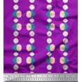thumbnail image 1 of Soimoi Purple Georgette Viscose Fabric Geometric Abstract Printed Craft Fabric by the Yard 42 Inch Wide, 1 of 1