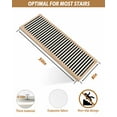 thumbnail image 5 of Black Striped Stair Treads for Wooden Steps Indoor Runner Rug Carpet, Modern Simple Farmhouse Beige Vintage 10 Pieces Peel and Stick Staircase Step Treads Covers Washable Throw Door Mats, 30"x8", 5 of 5