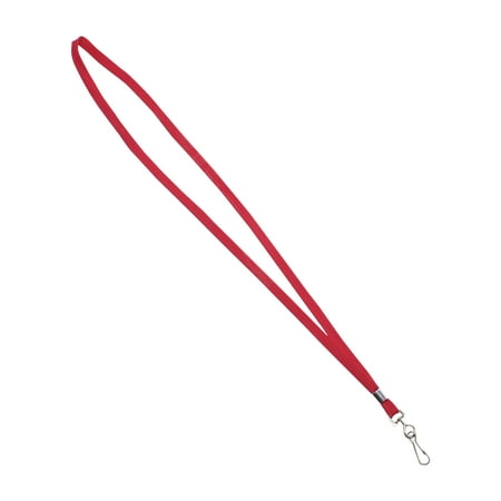 Advantus Deluxe Neck Lanyard with J-Hook - Red,