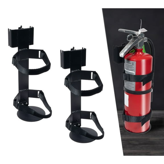 (2 Pack) Fire Extinguisher Mounting Bracket for E-Trucks - 22 lbs WLL - E-Track Mount Bracket for Fire Extinguisher for Car, Semi Truck or Off-Road Vehicle - Fits Most Vehicles