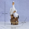 thumbnail image 5 of KGJQ Coastal Resin Figurines, Pelican Seagull Seahorse Animal Statues on Wood Base, Cute Home Decor for Living Room Bookshelf Entryway Desktop, Unique Beach Theme Gift, 5 of 8