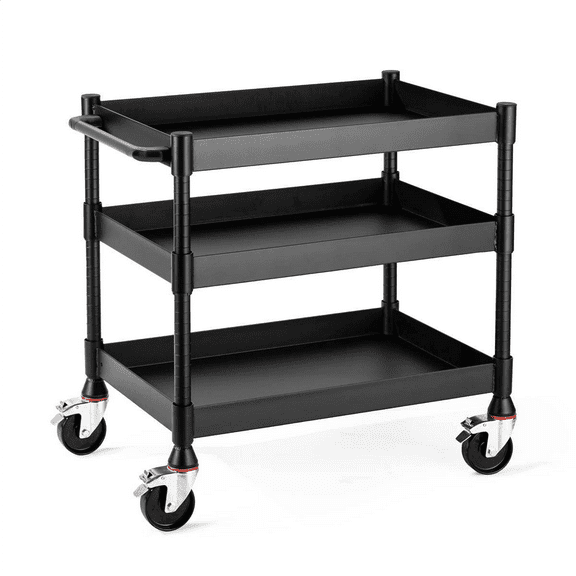 Luxor MightyHaul 24 Inch Heavy Duty 3 Shelf Utility Cart