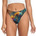 thumbnail image 1 of Kdxio Hippocampe Néon Motif Royaume sous-Marin String Sans Couture pour Femmes - String Taille Basse Invisible Extensible Culottes Femmes, Culottes Respirantes-4TG, 1 of 6