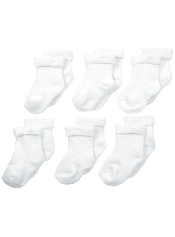 Gerber Baby White Socks 6-Pack - 0 to 3 Months
