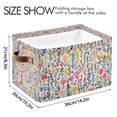 thumbnail image 4 of Yayeee Canvas Storage Basket with Handles for Shelves Fabric Bins Closet Organizer, Yellow Wildflower Pattern, 4 of 8