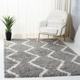 thumbnail image 2 of SAFAVIEH Venus Carleen Chevron Shag Area Rug, 9' x 12', Grey/Ivory, 2 of 8
